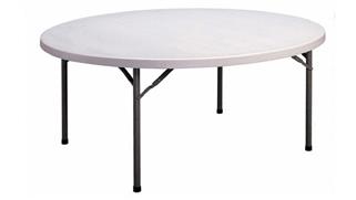 Folding Tables Correll 6ft Round Blow Molded Folding Table