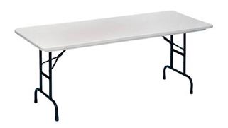 Folding Tables Correll 6ft x 30in Adjustable Height Blow Molded Folding Table