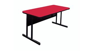 Training Tables Correll 6ft x 24in Desk Height Work Station