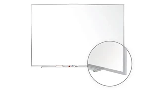 Whiteboards Ghent 4ft x 10ft Aluminum Frame Porcelain Magnetic Whiteboard