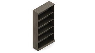 Executive Desks Global 72in H Bookcase - 5 Shelves