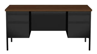 Steel & Metal Desks Hirsh Industries 30" X 60" Double Pedestal Desk