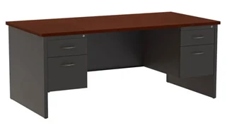 Steel & Metal Desks Hirsh Industries 36"x72" Double Pedestal Desk