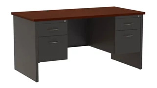 Steel & Metal Desks Hirsh Industries 30"x60" Double Pedestal Desk