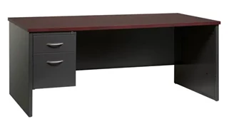 Steel & Metal Desks Hirsh Industries 36"x 72" Left Hand Single Pedestal Desk