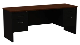 Steel & Metal Desks Hirsh Industries 72" W Double Pedestal Credenza