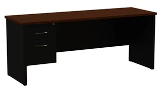 Office Credenzas Hirsh Industries 24" x 72" Left Hand Single Pedestal Credenza