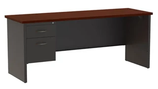 Steel & Metal Desks Hirsh Industries 24" x 72" Left Hand Single Pedestal Credenza