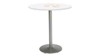 Activity Tables KFI Seating 48in Round Pedestal Table with Whiteboard Top & 41in H Round Base