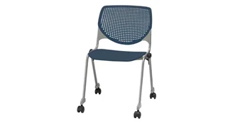 Stackable Meeting Chairs KFI Seating Poly Stack Chair with Perforated Back