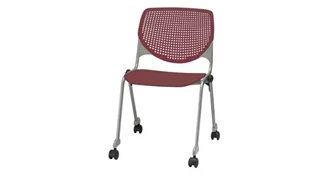Stackable Meeting Chairs KFI Seating Poly Stack Chair with Perforated Back