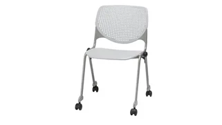 Stackable Meeting Chairs KFI Seating Poly Stack Chair with Perforated Back