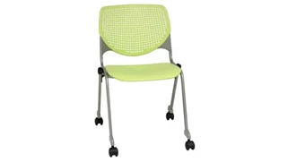 Stackable Meeting Chairs KFI Seating Poly Stack Chair with Perforated Back