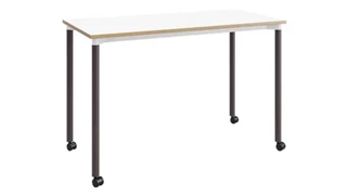 Writing Desks KFI Seating 24in D x 48in W Office Desk with Casters