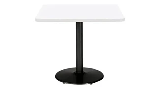 Cafeteria Tables KFI Seating 36in H x 30in W x 30in D Square Breakroom Table, Round Base