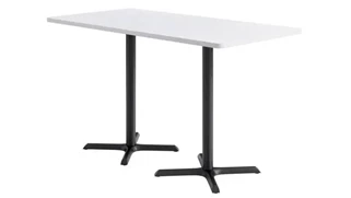 Cafeteria Tables KFI Seating 36in x 72in Rectangle, Bar Height, Pedestal Table