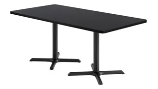 Cafeteria Tables KFI Seating 36in x 72in Rectangle Pedestal Table