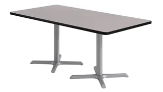 Cafeteria Tables KFI Seating 36in x 72in Rectangle Pedestal Table