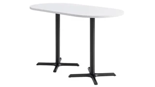 Cafeteria Tables KFI Seating 36in x 72in Racetrack, Bar Height, Pedestal Table