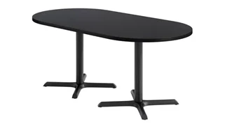 Cafeteria Tables KFI Seating 36in x 72in Racetrack Pedestal Table