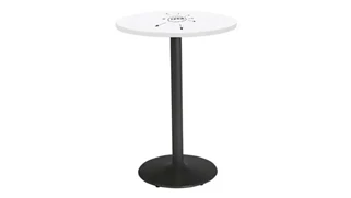 Whiteboard Tables KFI Seating 36in Round Pedestal Table with Whiteboard Top & 41in H Round Base