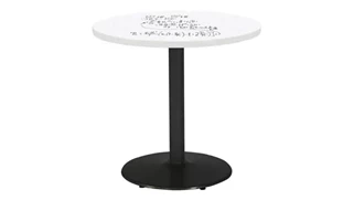 Whiteboard Tables KFI Seating 36in Round Pedestal Table with Whiteboard Top & 29in H Round Base
