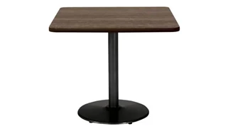 Cafeteria Tables KFI Seating 36in H x 36in W x 36in D Square Breakroom Table, Round Base