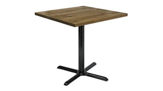 Cafeteria Tables KFI Seating 36in Square Vintage Wood Counter Table