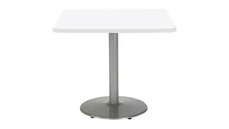 Cafeteria Tables KFI Seating 36in H x 42in W x 42in D Square Breakroom Table, Round Base