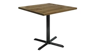 Cafeteria Tables KFI Seating 42in Square Vintage Wood Counter Table
