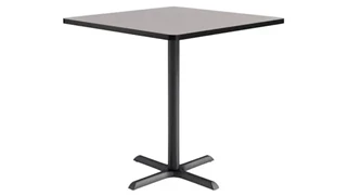 Cafeteria Tables KFI Seating 42in Square, Bar Height, Pedestal Table