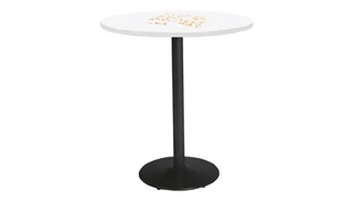 Whiteboard Tables KFI Seating 42in Round Pedestal Table with Whiteboard Top & 41in H Round Base