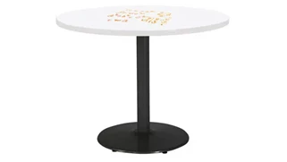Whiteboard Tables KFI Seating 48in Round Pedestal Table with Whiteboard Top & 29in H Round Base