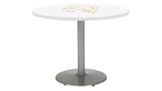 Whiteboard Tables KFI Seating 42in Round Pedestal Table with Whiteboard Top & 29in H Round Base