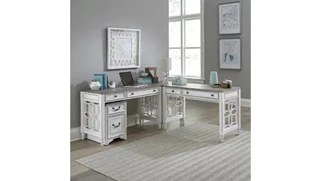 L Shaped Single Pedestal Desks WFB Designs Opt L-Shaped Desk Set