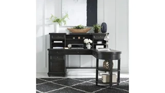 L Shaped Single Pedestal Desks WFB Designs L-Shaped Desk Set