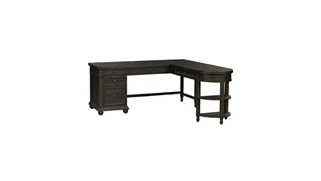 L Shaped Single Pedestal Desks WFB Designs Opt L-Shaped Desk Set