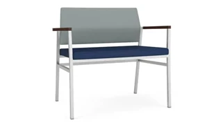 Lobby & Guest Chairs - Metal Lesro Bariatric Chair Upholstered Seat, Upholstered Back