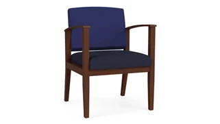 Lobby & Guest Chairs - Wood Lesro Guest Chair, Upholstered Seat, Upholstered Back
