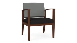 Lobby & Guest Chairs - Wood Lesro Oversize Guest Chair, Upholstered Seat, Uphosltered Back