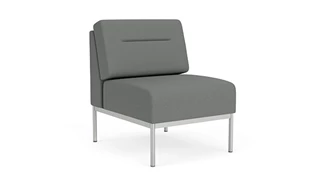 Club & Lounge Chairs Lesro Darsey Armless Guest Chair - Matching Fabric & Vinyl
