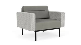 Club & Lounge Chairs Lesro Darsey Bariatric Guest Chair - Designer Combo Fabric-Vinyl