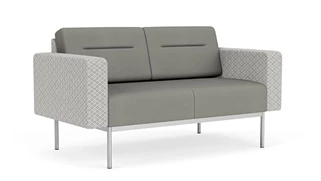 Loveseats Lesro Darsey Loveseat - Designer Combo Fabric-Vinyl