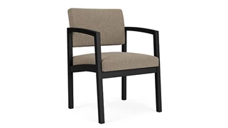 Lobby & Guest Chairs - Metal Lesro Lenox Steel Guest Chair - Vinyl and Fabric Upholstery