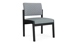 Lobby & Guest Chairs - Metal Lesro Lenox Steel Armless Guest Chair - Designer Combo Upholstery