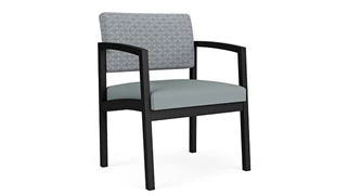 Lobby & Guest Chairs - Metal Lesro Lenox Steel Oversize Guest Chair - Designer Combo Upholstery