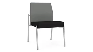 Lobby & Guest Chairs - Metal Lesro Armless Guest Chair, Upholstered Seat, Upholstered Back