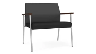 Lobby & Guest Chairs - Metal Lesro Bariatric Chair, Upholstered Seat, Upholstered Back