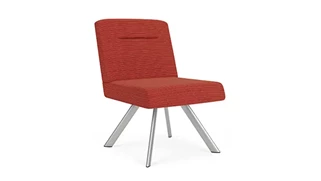 Lobby & Guest Chairs - Metal Lesro Armless Guest Chair Pattern Fabric Oval Legs