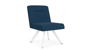 Lobby & Guest Chairs - Metal Lesro Armless Swivel Guest Chair 180° Return Pattern Fabric